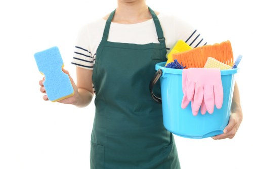 Local Kensington carpet cleaner treating stains on a hallway carpet