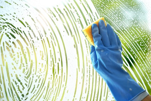 Professional Kensington cleaner working in a premium home interior