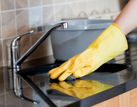 Deep cleaning oven racks and interior during Kensington oven cleaning