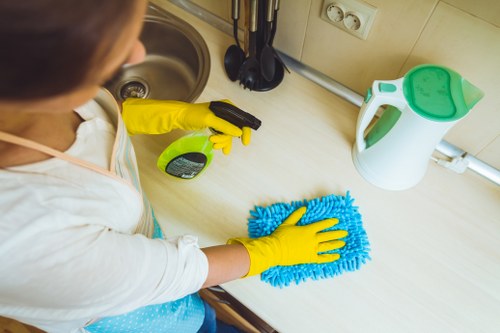 Professional hard floor cleaning in a Kensington interior