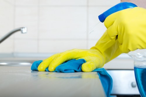 Experienced Kensington cleaning specialist detailing a room