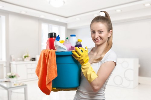 Professional house cleaning routine in a Kensington residence