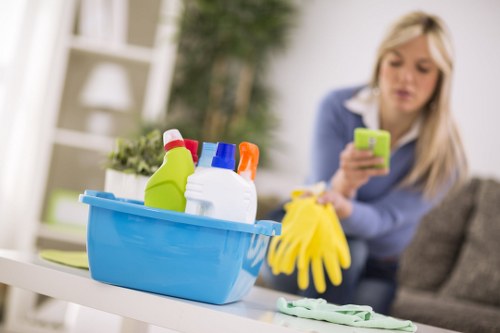 Carpet cleaning equipment used by a Kensington specialist